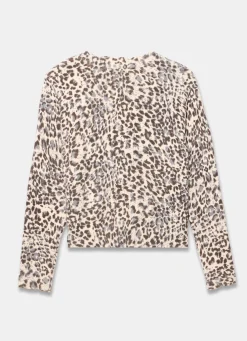 Discount Leopard Print Cotton Cardigan Cardigans|Jumpers & Cardigans