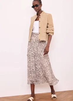 Outlet Leopard Print Midi Skirt Midi Skirts|Skirts