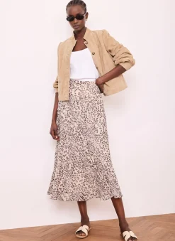 Outlet Leopard Print Midi Skirt Midi Skirts|Skirts
