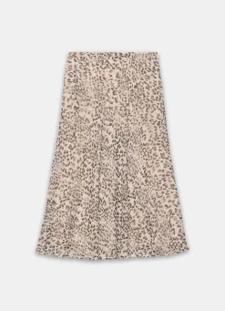 Outlet Leopard Print Midi Skirt Midi Skirts|Skirts