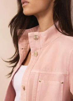 Outlet Cotton Utility Shacket Jackets