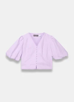 Online Linen Puff Sleeve Top All Tops|Tops
