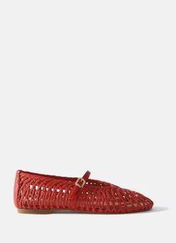 Lily Woven Ballet Flat Pumps Flat Shoes