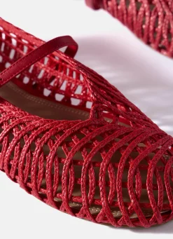 Lily Woven Ballet Flat Pumps Flat Shoes