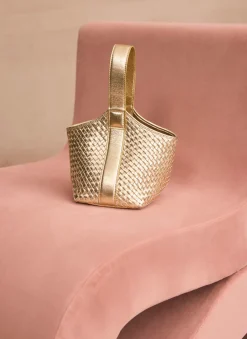 New Lola Leather Woven Bucket Bag Mv Limited|Bags