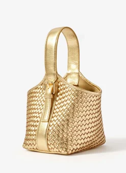 New Lola Leather Woven Bucket Bag Mv Limited|Bags