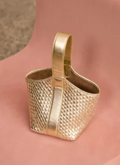 New Lola Leather Woven Bucket Bag Mv Limited|Bags