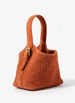 Lola Suede Woven Bucket Bag Bags