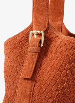Lola Suede Woven Bucket Bag Bags