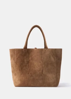 Discount Mia Suede Woven Tote Bag Bags