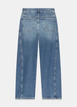 Clearance Mid Indigo Barrel Leg Jeans Jeans|Barrel & Balloon Jeans