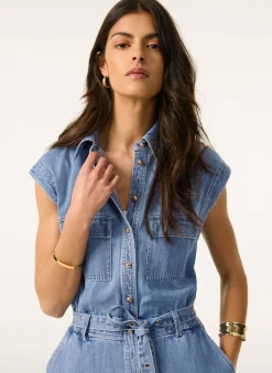 Online Mid Indigo Denim Jumpsuit Jumpsuits