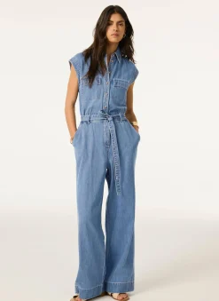Online Mid Indigo Denim Jumpsuit Jumpsuits