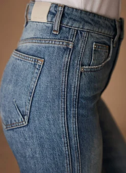 Best Mid Indigo Relaxed Tapered Boyfriend Jeans Jeans|Barrel & Balloon Jeans