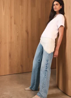 Sale Mid Indigo Workable Wide Jeans Jeans|Wide Leg Jeans