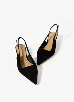 Mila Suede Slingback Kitten Heels Heels|Heels