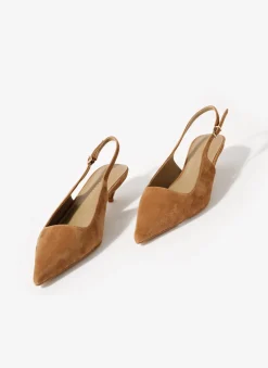 Clearance Mila Suede Slingback Kitten Heels Heels|Heels