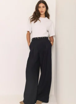 Belt Wide Leg Trouser Wide Leg Trousers|Trousers