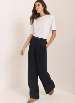 Belt Wide Leg Trouser Wide Leg Trousers|Trousers