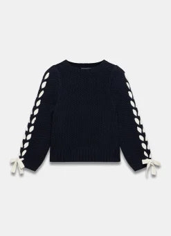 Online Cotton Blend Ribbon Detail Jumper Jumpers|Jumpers & Cardigans