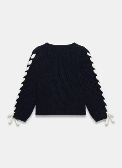 Online Cotton Blend Ribbon Detail Jumper Jumpers|Jumpers & Cardigans