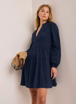 Clearance Cotton Cheesecloth Mini Dress Summer Dresses|Mini Dresses