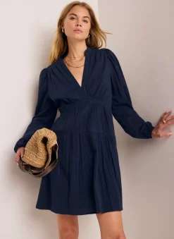 Clearance Cotton Cheesecloth Mini Dress Summer Dresses|Mini Dresses