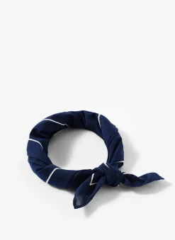 Cotton Heart Embroidered Square Scarf Scarves