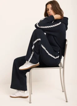 Sale Crochet Trim Hoodie Sweatshirts|Sweatshirts
