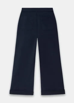 Clearance Cropped Wide Chino Trousers Wide Leg Trousers|Trousers