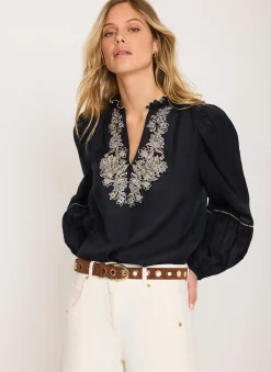 Best Embroidered Detail Blouse Shirts & Blouses
