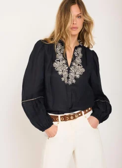 Best Embroidered Detail Blouse Shirts & Blouses