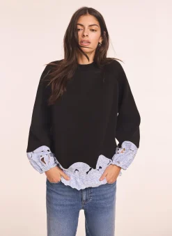Outlet Embroidered Hem Sweatshirt Sweatshirts|Sweatshirts
