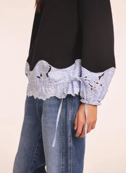 Outlet Embroidered Hem Sweatshirt Sweatshirts|Sweatshirts