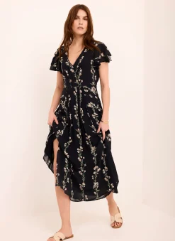 New Floral Print Midi Dress Midi Dresses|Printed Dresses