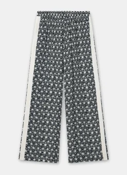 Outlet Geometric Print Wide Trousers Wide Leg Trousers|Trousers