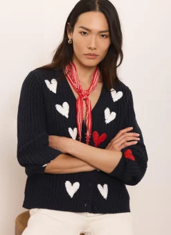 Clearance Heart Embroidered Cardigan Cardigans|Jumpers & Cardigans