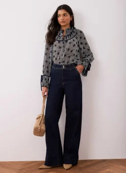 Best Heart Print Chiffon Blouse Shirts & Blouses