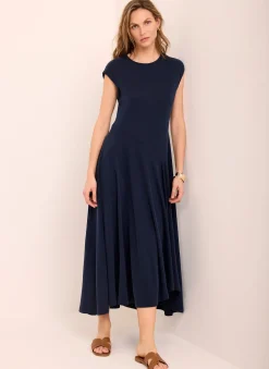 Sale Jersey Asymmetric Midi Dress Summer Dresses|Midi Dresses