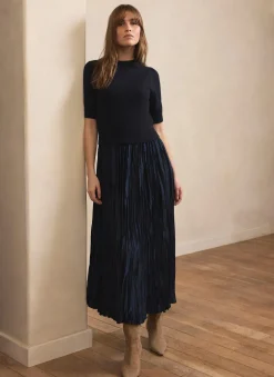 Clearance Knit Puff Sleeve Maxi Dress Maxi Dresses
