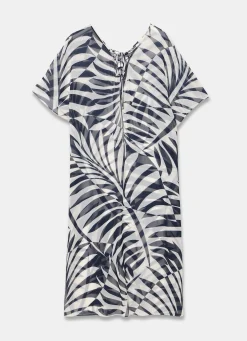 Leaf Print Beach Cover Up Summer Dresses|Midi Dresses