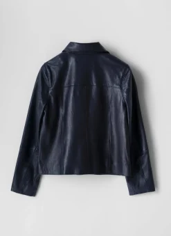 New Leather Scallop Detail Jacket Jackets|Leather & Suede Jackets