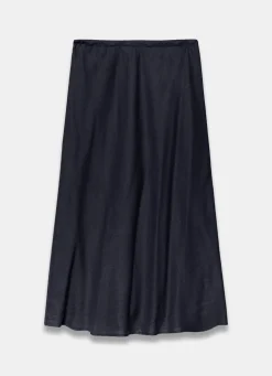 Clearance Linen Midi Skirt Midi Skirts|Skirts