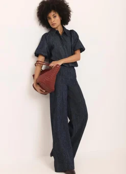 Discount Paisley Denim Wide Jeans Jeans|Wide Leg Jeans