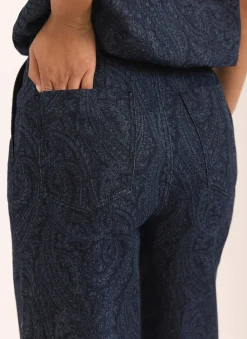 Discount Paisley Denim Wide Jeans Jeans|Wide Leg Jeans