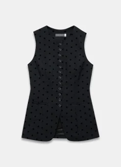 Best Polka Dot Longline Waistcoat Mv Limited|Waistcoats