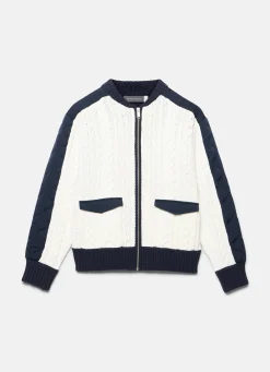 Discount Quilted Cable Knit Jacket Jackets|Jumpers & Cardigans