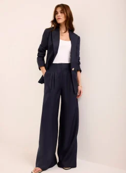 Outlet Ramie Wide Leg Trousers Wide Leg Trousers|Trousers