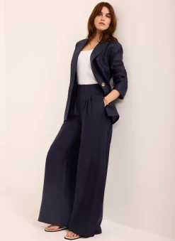 Outlet Ramie Wide Leg Trousers Wide Leg Trousers|Trousers