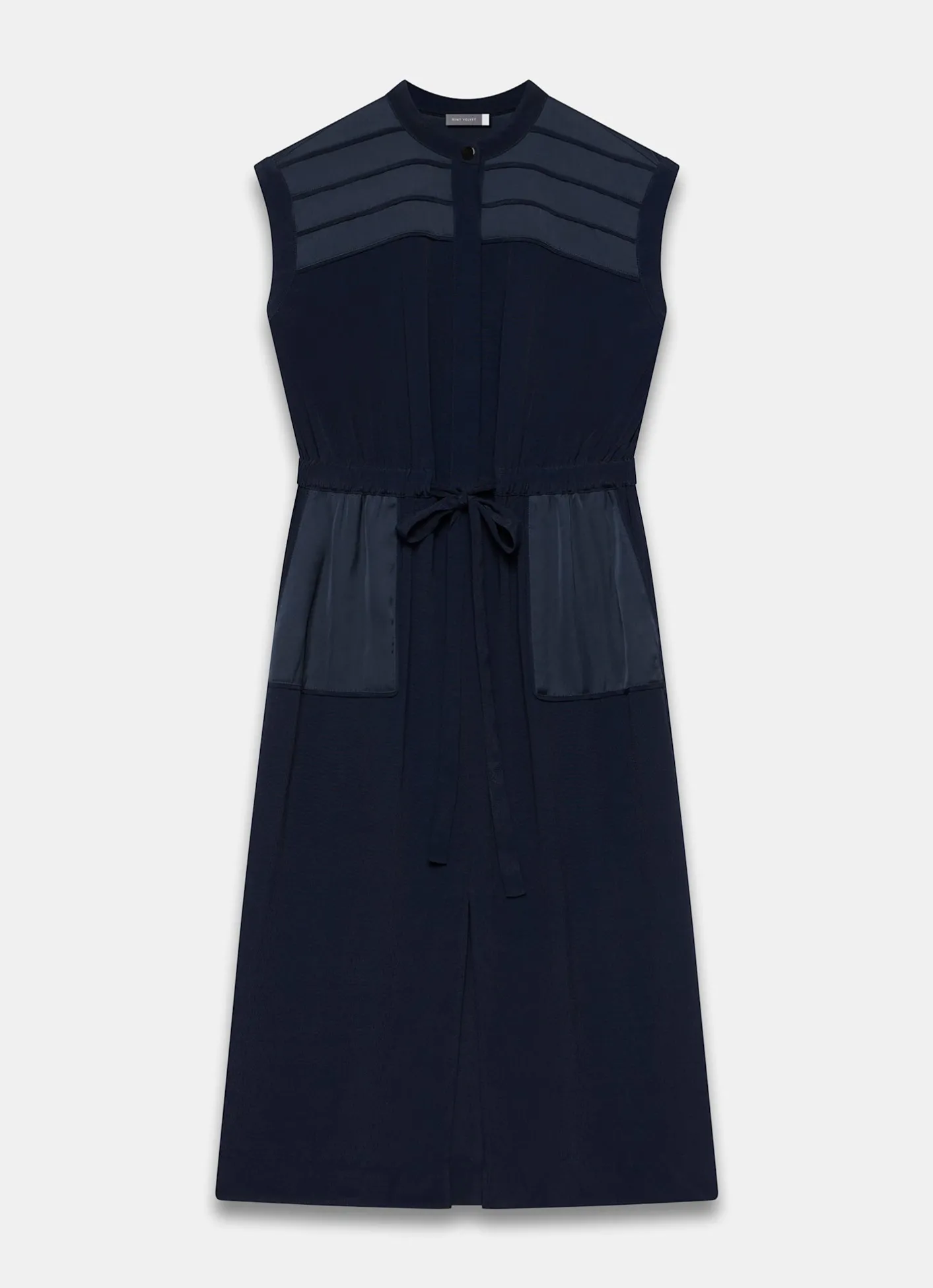 Hot Satin Utility Midi Dress Midi Dresses|Shirt Dresses